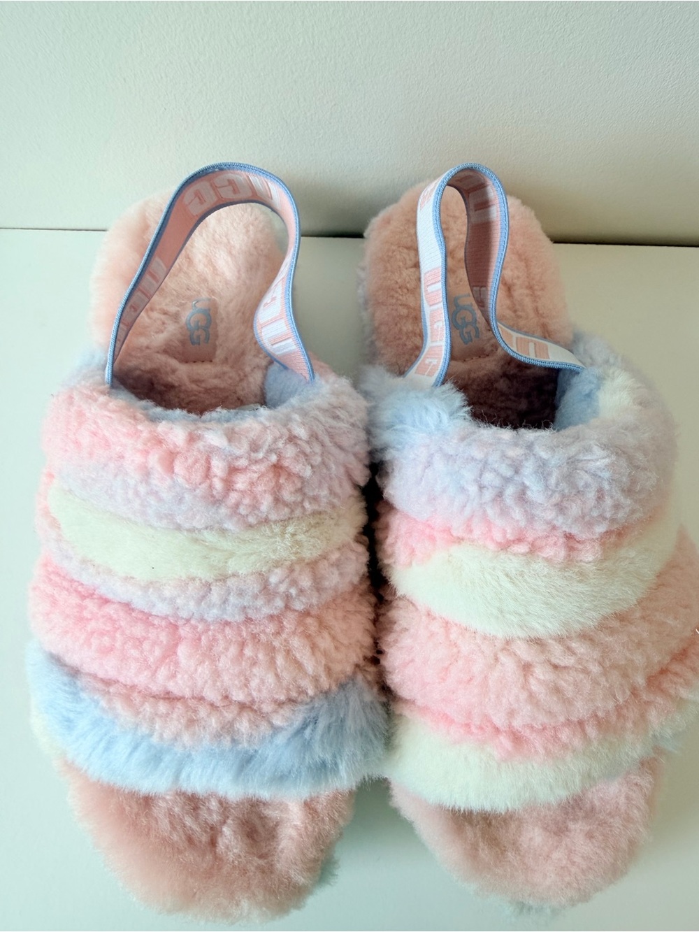 UGG Fluff Yeah Slide in Cali Collage Size 5 - Picture 6 of 6